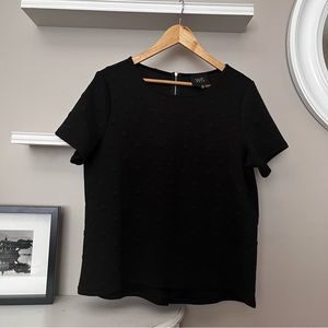 SOLD  |  ANTHROPOLOGY  |  S  |  W5  |   Black Dot Jacquard Blouse